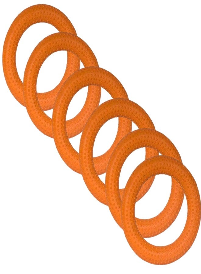 CABRIO teenikoit Frisbee Rings Orange Color Dotted Pack of 6 - Image 2